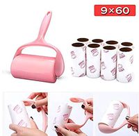 Sticky Lint Roller, Pet Hair Roller, Dog & Cat Hair Remover Kit,4 Refills 240 Sheets, Lint Brush for Clothes, Carpet, Car Seats, Dust, Dogs, Durable Handle