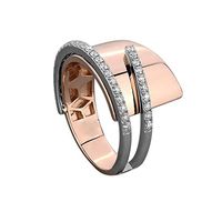 Hattfart Cross Ring for Women Statement Engagement Ring Chunky Band Ring Wedding Band Cocktail Ring Size 6-10