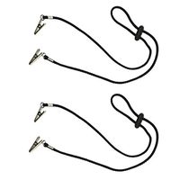Baoblaze 2 pcs Adjustable Napkin Clips Strap Napkin Chains Landyard for Protecting Your Clothes from Spills and Spots
