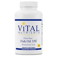 Vital Nutrients - Ultra Pure Fish Oil 350 (Pharmaceutical Grade) - Wild Caught Deep Sea Fish Oil, Cardiovascular Support, Natural Lemon Flavor - 200 Softgels per Bottle