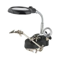 3.5X & 12X Third Helping Hand Magnifying Magnifier LED Glasses Lens New