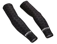 Black Arm Sleeves Stretch Cover UV Sun Protection Basketball Golf Race Size L