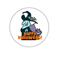 Hallowen Envelope Seals - 1.2" Happy Halloween Stickers - 144 Circle Stickers (Happy Halloween)