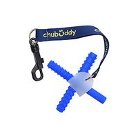 chubuddy Chewy Holder with Blue Chew Stixx* Included *Chew Stixx is a Registered Mark of The Sensory University (Navy Embroidered Gold)