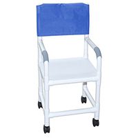 MJM International 115-3TW-F Pediatric Shower Chair with Flat Stock Seat, Royal Blue/Forest Green/Mauve