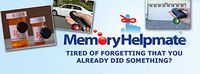 Memory Helpmate Reminder - Remember If A Task or Activity was Done - for Medications, Feeding Pets, Locking Doors and More! - 2 Pack RED