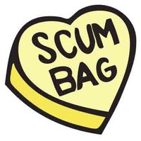 Scumbag Candy Heart Decal - for Cars, Laptops, and More! - Use Inside or Outside - Sicks to Any Flat Smooth Surface