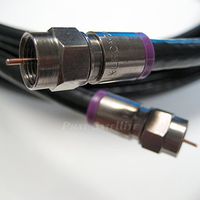 1ft Quad Shield Indoor Outdoor SOLID COPPER RG-6 Coaxial Cable 3Ghz 75 Ohm DIRECTV APPROVED (Satellite TV or Broadband Internet) BELDEN SNAP N SEAL RG6 Fittings Assembled in USA by PHAT SATELLITE INTL