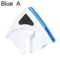 Ammzzoo111 Window Cleaning Squeegee Tool, Double Sided Magnetic Window Glass Cleaner Wiper Surface Brush Cleaning Tool Blue B