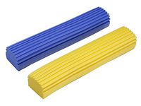 PANDA SUPERSTORE Set of 2 Fold Collodion Mop Replacement Heads, Yellow & Blue