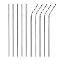 120 Pack Stainless Steel Metal Straws Reusable, 8.5 Inch Drinking Straws For 20oz Tumblers Yeti - 6mm Diameter (120pc 8.5inch silver)