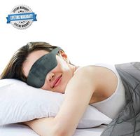 Advanced Weighted Sleep Mask with Adjustable Head Strap - Premium Double-Sided Light-Proof Weighted Sleeping Mask - Faster and Deeper Sleep - Comfortable and Perfect for Anxiety & Insomnia (Gray)