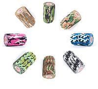 3 Inch Self Adhesive Medical Bandage Wrap Tape (Assorted Camo) (6 Pack) Strong Elastic Self Adherent Cohesive First Aid Sport Flex Rolls for Wrist Ankle Knee Sprains and Swelling