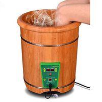 Foot Spa Bath Massager with Heat and Massage and Bubble Jets, Motorized Maize Roller + Rotatable Pedicure Stone