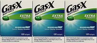 Gas-X Extra Strength Antigas Simethicone, 120 Softgels ( Family Pack of 3)