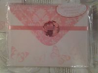 The Ana Grace Collection Soft Pink/cream Butterfly 8 Note Cards W/envelopes (4"x5")