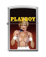 Zippo Playboy Cover July 1985 Pocket Lighter, High Polish Chrome