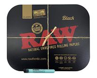 RAW Black Magnetic Tray Cover (Large), with Hippie Butler KewlTube - 2 Item Bundle