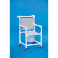 Innovative Products Unlimited Shower Chair Commode Height: 20", Mesh Backrest Color: Navy