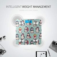Bluetooth Electric Scales for Weight Cartoon Cute Swing Dancing Penguin Scale Digital Weight Body Fat Composition Monitor Analyzer with Smartphone App for Body Management-396 Lbs