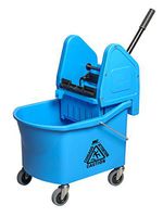 M2 Professional 32Qt/30L Grizzly Mop Bucket with Down-Press Wringer - Blue