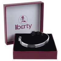 Chrome Triple Band Super Strong 6 Magnet Copper Health Bracelet Complete with Liberty Gift Box - Extra Large