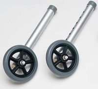 MediChoice Walker Replacement Wheels, 5 Inch, Fits 77741/77742/77743/WLK4500 Walkers,1314MAA2002 (Case of 6)