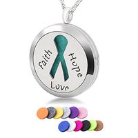 Aromatherapy Essential Oil Diffuser Necklace Inspirational Hope Faith Love Locket Pendant Perfume Jewelry