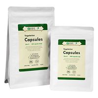 iHFL Vegan Empty Capsules, Pill Capsules Size #0 Vegetable Clear Empty Capsules Separated, 500 Count Veggie Empty Capsules