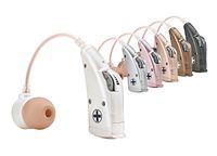 DTMCare New Digital Hearing Amplifier UP6B73 with 6 color options. Behind-The-Ear style sound enhancer amplifier. One P13 cell battery last up to 95 hours. Come with 4 sizes of ear buds.
