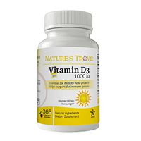 Vitamin D3 1000IU by Nature's Trove - 365 EZ Chew Tablets Cherry Flavor