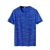 Xia&Han Mens Breathable Blouse Quick-Drying Short Sleeve Solid Shirts Casual Tops Summer Pullover Tunic Tee Sky Blue
