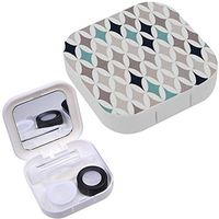 Portable Contact Lens Case Box Travel Kit Mirror + Bottle + Tweezers Container Holder [ Diamond On Paper ]