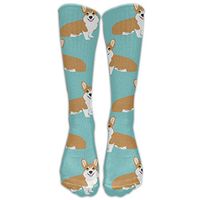 Xiuarrowxiu Socks Corgi Mens Womens Champion Dress Athletic Work Long Knee High Stockings Tights