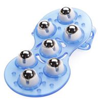 Blue 7 Stainless Steel Rolling Ball Massager Glove Metal Ball Massor Pain Relief Device