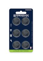 Premium Batteries Panasonic CR2025 3V Coin Cell Batteries Child-Safe (6 Pack)