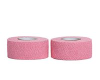 HealiT SuperusGrip™ Cohesive Bandage 1inch-Wide Self-Adhering Performance Athletic Wrap First Aid Tape, Sports Wrap Athletic Tape, Ideal for Stretch Wrist, Ankle Sprains, Swelling - Pink - 2 Pack