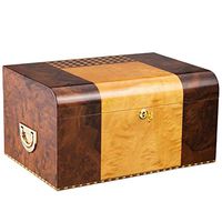 JUFU Cigar Box Cigar Box, Cigar Box Humidor, Cedar Wood Cigar Box, Large Capacity Design Can Hold 90 @@ (Size : 34.5x23x17cm)