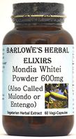 MONDIA WHITEI HERB Powder - 60 600mg VegiCaps - Stearate Free, Glass Bottle! Free Shipping on Orders Over $49!