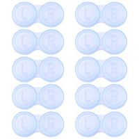 HEALLILY 10pcs Contact Lens Case Travel Portable Eye Contact Container - Blue