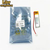 BIHUADE 3.7V 501235 180mAh Jst Ph1.25 Connector Plug Lithium Polymer Li-Po Battery Lithium Ion Polymer Rechargeable Battery for MP4 GPS MP3 Bluetooth Stereo DIY Gift (501235)