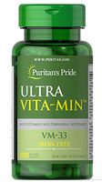 Puritan's Pride Ultra Vita-Min Iron Free Multivitamins VM-33-100 Caplets