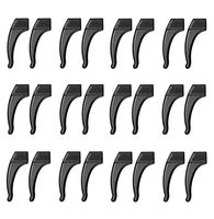 DNHCLL 10 Pairs Kids & Adults Sport Premium Grade Soft Black Anti-Slip Soft Silicone Temple Tips Sleeve Retainer for Eyeglass Sunglass