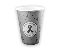 Gray Ribbon Hot/Cold Beverage Cups (Wholesale Pack - 25 Cups)