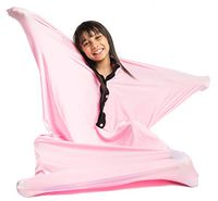 malu Premium Spandex Sensory Body Sock – Sensory Tool for Calming Deep Pressure Stimulation for Children with Sensory Processing Disorders, Autism, and ADHD - Medium Pink - 47" x 27"
