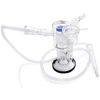 Glass Hookah Shisha Set with Hose, Bowl, Glass Adapter, Double Chamber Filtration System, Nargila Shisha Accessories