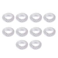 guohanfsh 5/10Pcs Massage Acupuncture Finger Rings Health Care Acupressure Hand Massager Body Pain Relief Silver-10 Pcs *