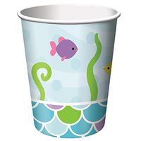Club Pack of 96 Mermaid Friends Disposable Paper Hot and Cold Drinking Party Cups 9 oz.