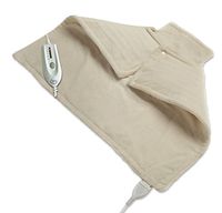 Wellrest | Therapeutic Neck and Back Warmer 4-Heat Settings With Auto Shut Off, Machine Washable, Natural