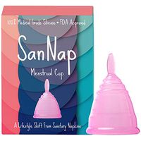 SanNap Menstrual Cup FDA Approved (Large Size) -Clean, Natural & Healthier Alternative for Tampons and Sanitary Napkins